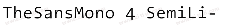 TheSansMono 4 SemiLi字体转换